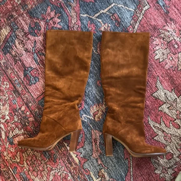 Sezane Brown Suede Knee-High Boots - Abby Boot - Picture 6 of 7